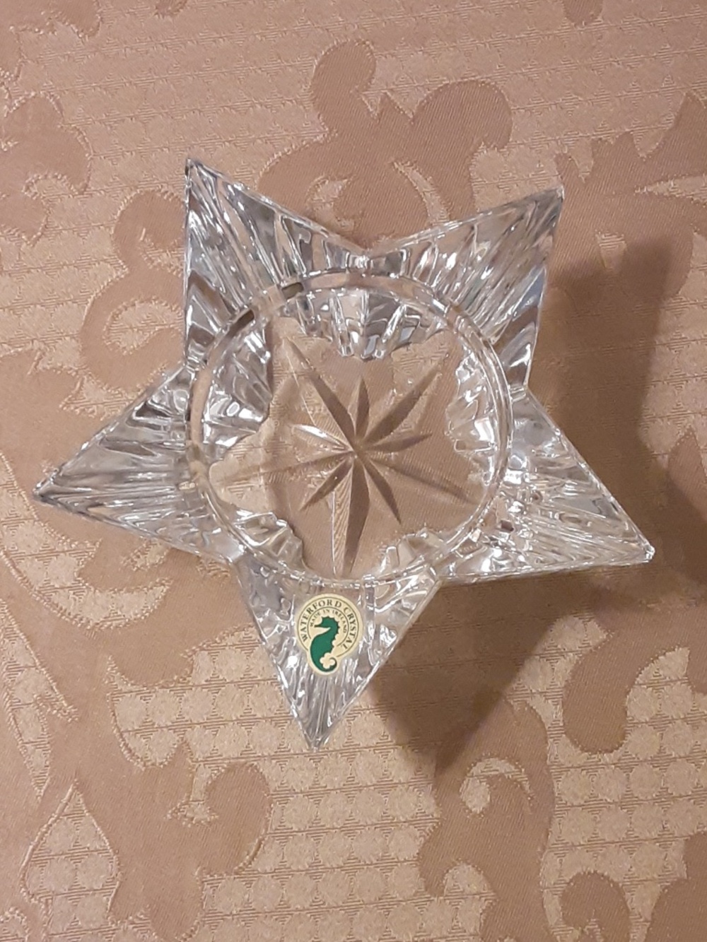 Waterford Crystal Star Pillar Candle Holder Made in Ireland